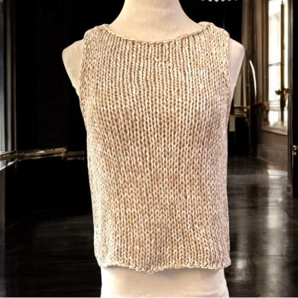 Max Mara Weekend Thick Nubby Cropped Cotton Sweater